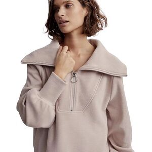 Varley Vine Half Zip Sweater in Mushroom